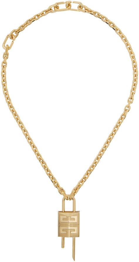 givenchy x swarovski necklace|Givenchy padlock necklace.